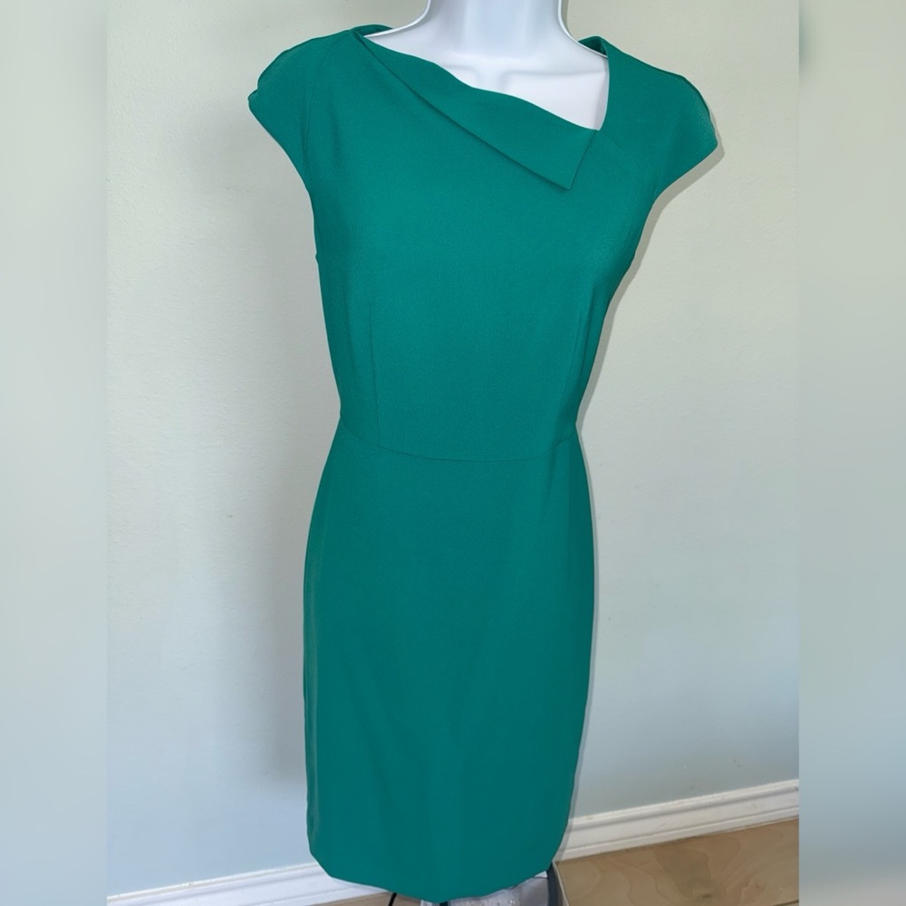 Ann Taylor Teal Asymmetrical Dress